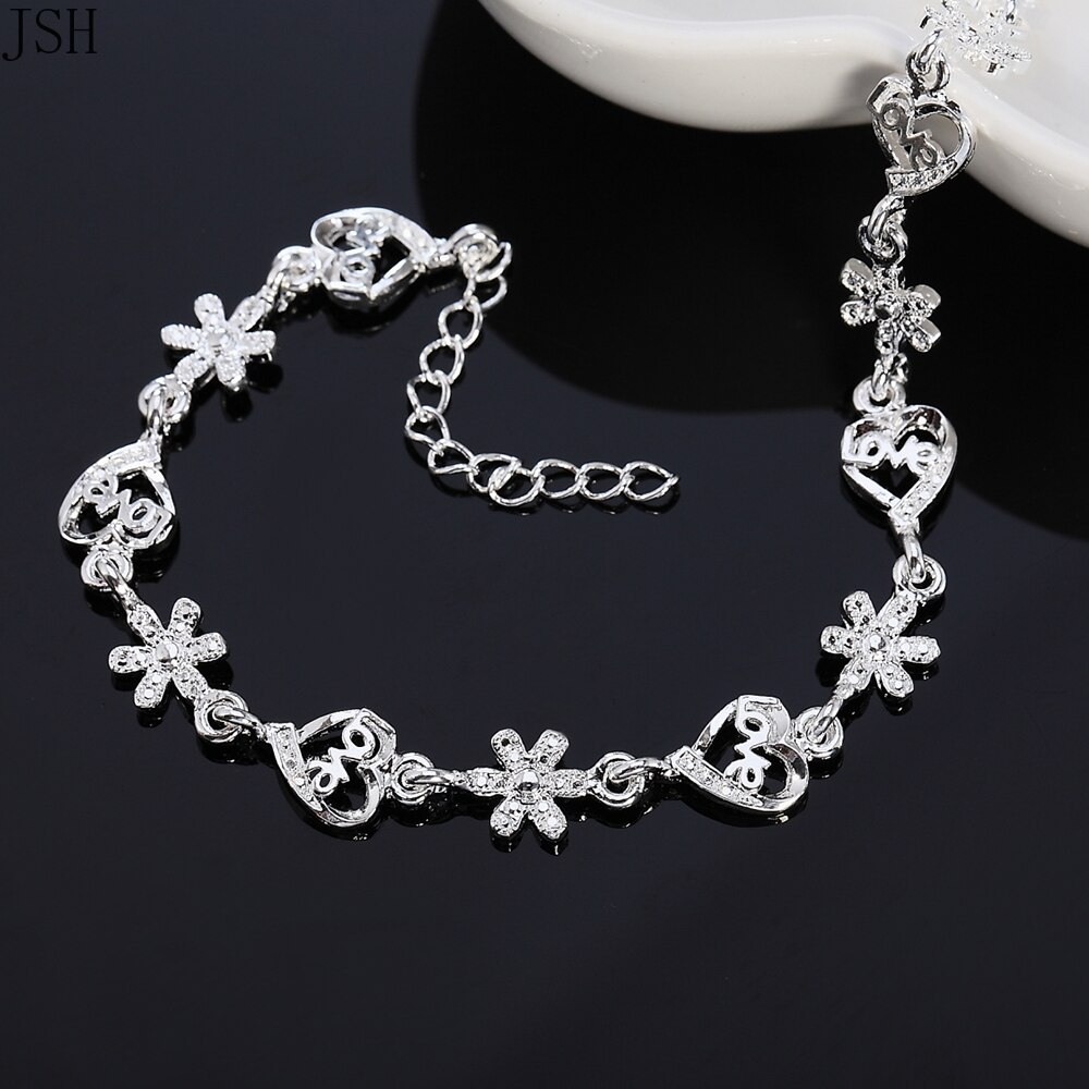 Mooi Voor Vrouwen 925 Sterling Zilveren Armband Noble Hart Mooie Ketting Wedding Party Leuke Dame Mooie Armband Sieraden