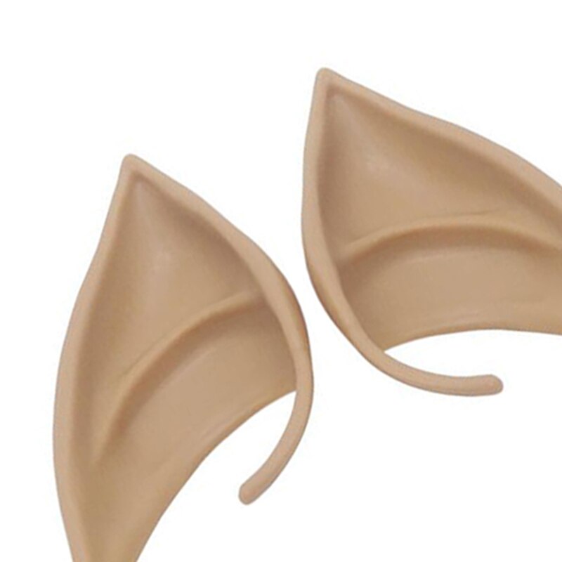 Orejas de elfo misteriosas para Cosplay, accesorios para Halloween, de Navidad, punteras en Punta orejas postizas de látex suaves, 1 par