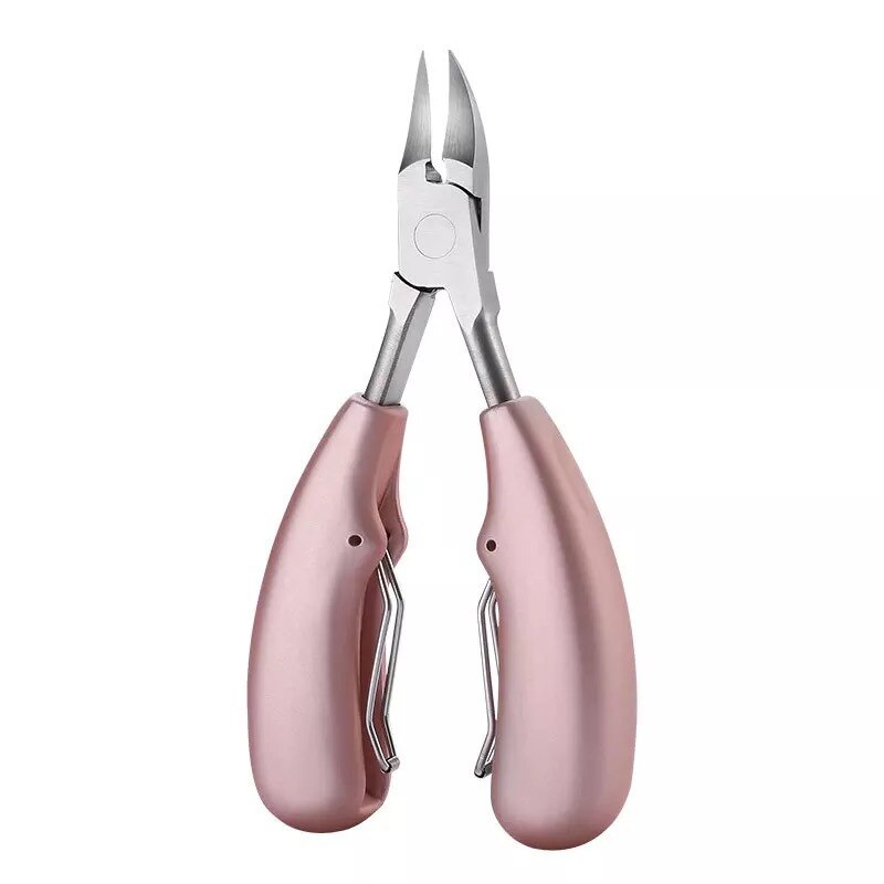 Coupe-ongles pour ongles épais et incarnés, pince à nez recourbé, rainure pour ongles, peau morte: Pink