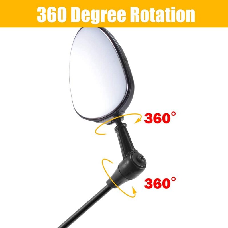 AD-2Pcs chaude casque de vélo miroir 360 degrés réglable vélo vue arrière casque miroir pour adultes et enfants