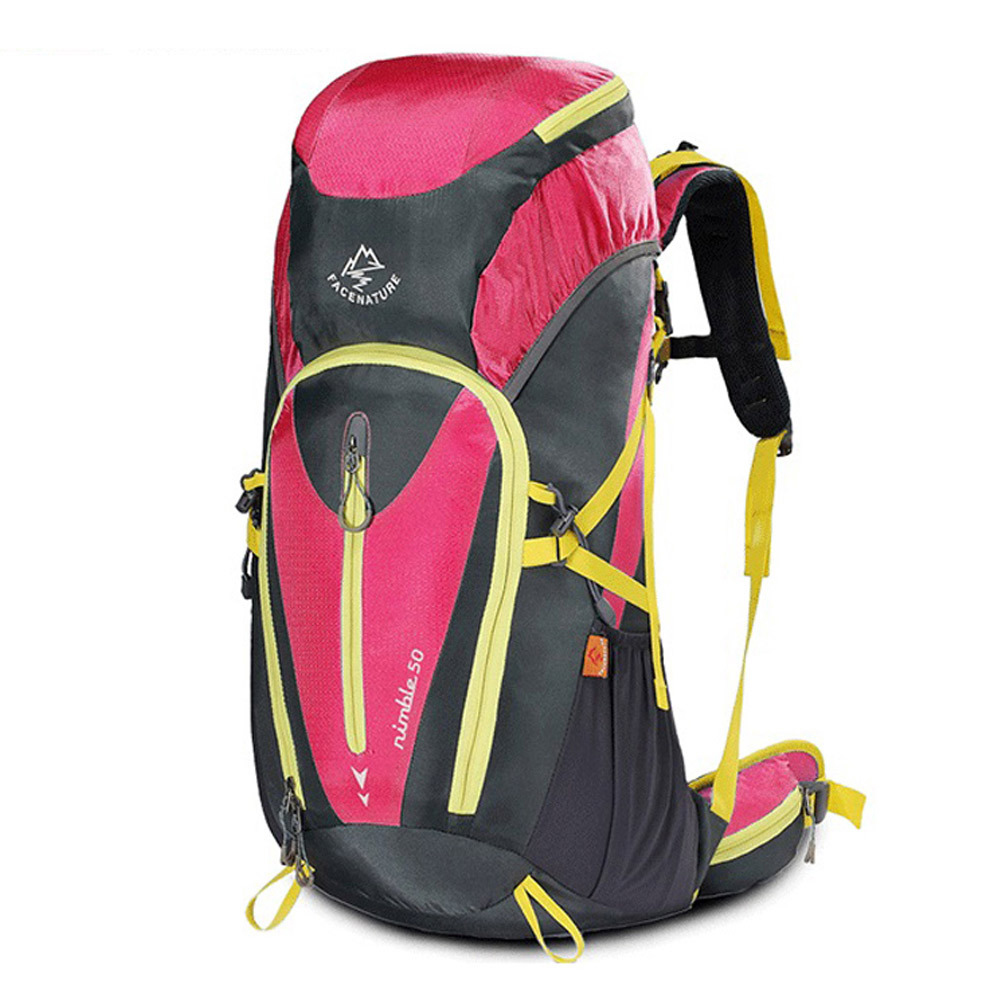50L Outdoor Hiking Backpack Camping Rucksack External Frame 20D Nylon Wear Resisting Waterproof Multi function Climbing Bag