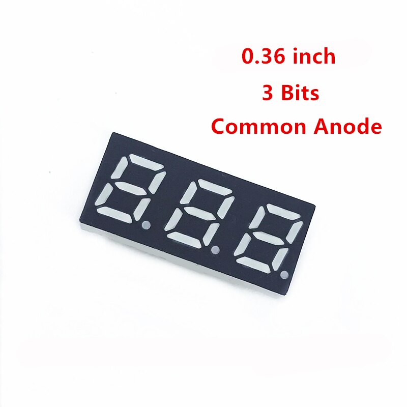 10Pcs 0.36 Inch Digital Tube LED Display 1Bit ~ 6Bit Display Common Anode/ Cathode 0.36" 7 Segment Red Led Display Board: 3 bit Red Anode