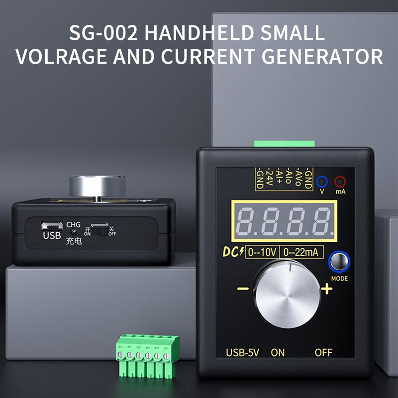 Générateur de Signal analogique 0-5V/10V 4-20mA avec poche de batterie Rechargeable calibrateur de courant de tension réglable LB01G