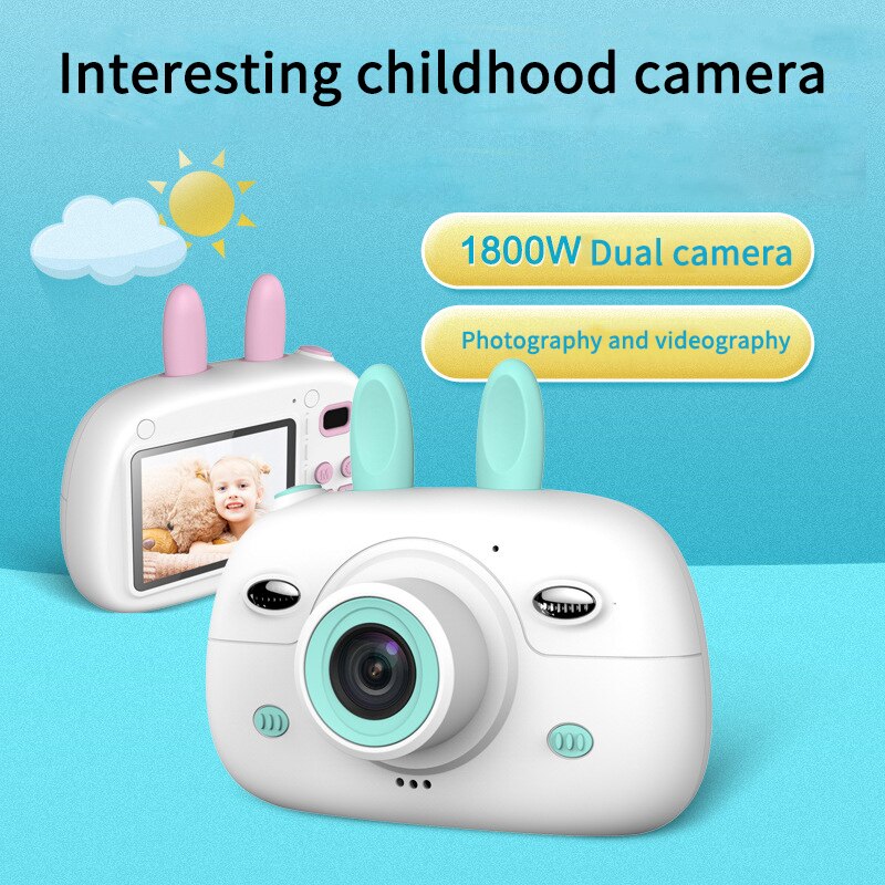 Children Mini Camera 2.4Inch Screen Display Front Rear Dual Cameras Kids Camera Digital Video Photo Camera Child Best