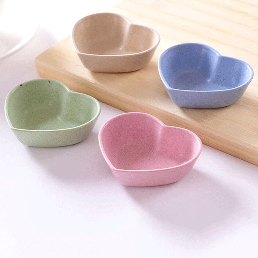 Tableware Bowl Heart Shape Lightweight Seasoning Bowl Food Sauce Kitchen Accessories Dish Appetizer Plates for Kitchen tools