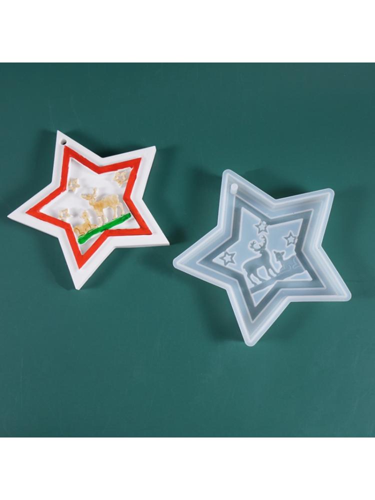 Diy Kerst Vermeld Hanger Casting Silicone Mould Ambachten Decoratie Sieraden Maken Toolscrystal Epoxyhars Mal
