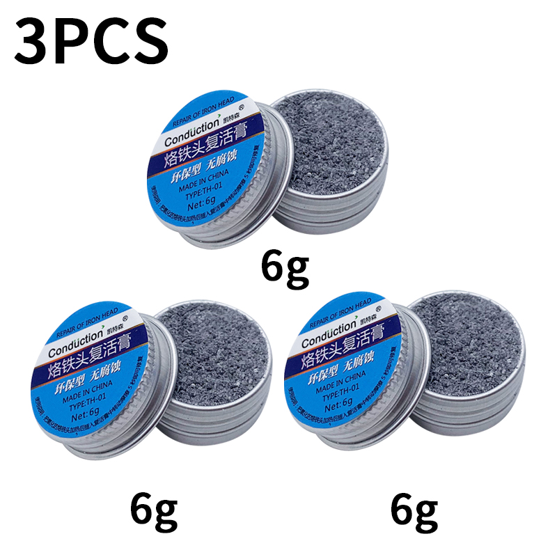Soldering Iron Tip Tinner Activator Tip Cleaner Remover Lead Free Non-stick Tin Solder Cream for Oxide Head Resurrection