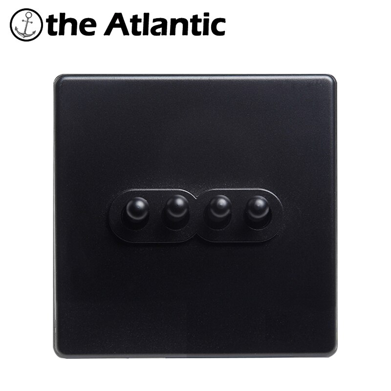 Retro Switch Brass Toggle Switch Wall Power Switch Lamp Light Dual Control 2Way Switch Black Plastic Matte Frame