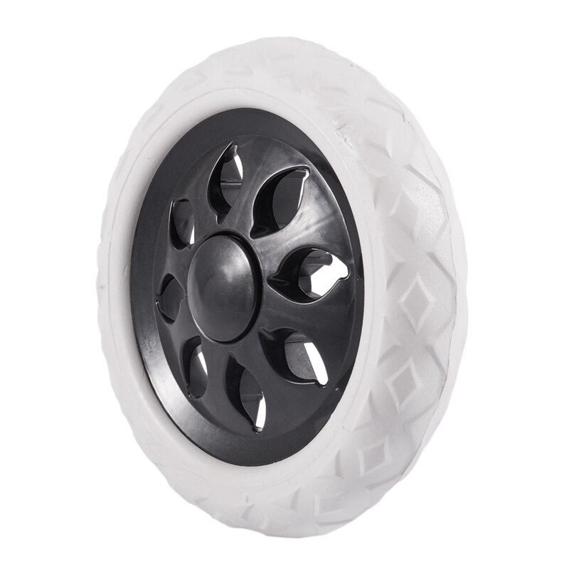 3X Black White Plastic Core Foam Shopping Trolley Cartwheel Casters