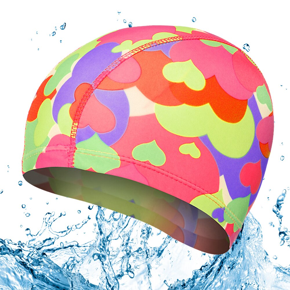 Women Men Swimming Cap Waterproof Fabric Protect Ears Long Hair Sports Siwm Pool Swimming Hat Swimming Accessories: Purple