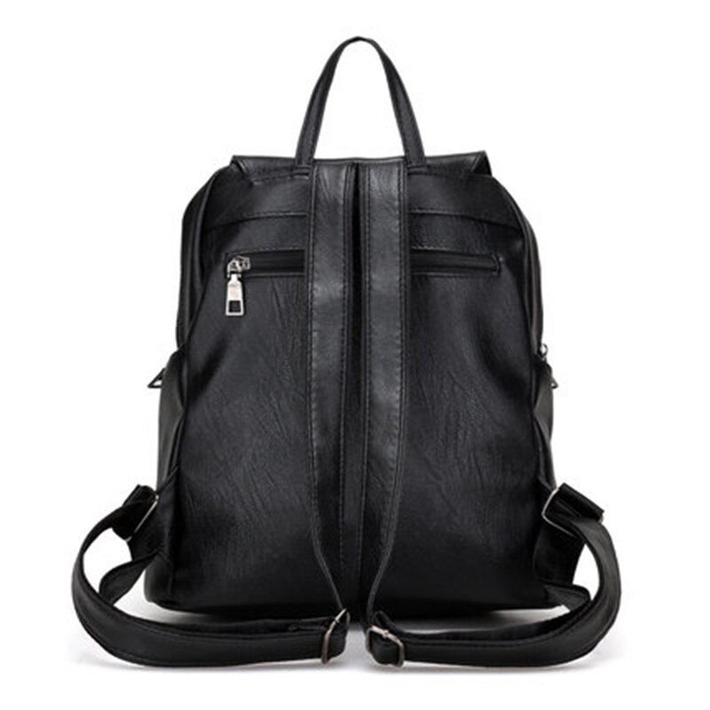 décontracté femmes sac à dos femme en cuir PU sacs à dos noir sac à dos sacs pour étudiants filles jeune dame voyage sac à dos
