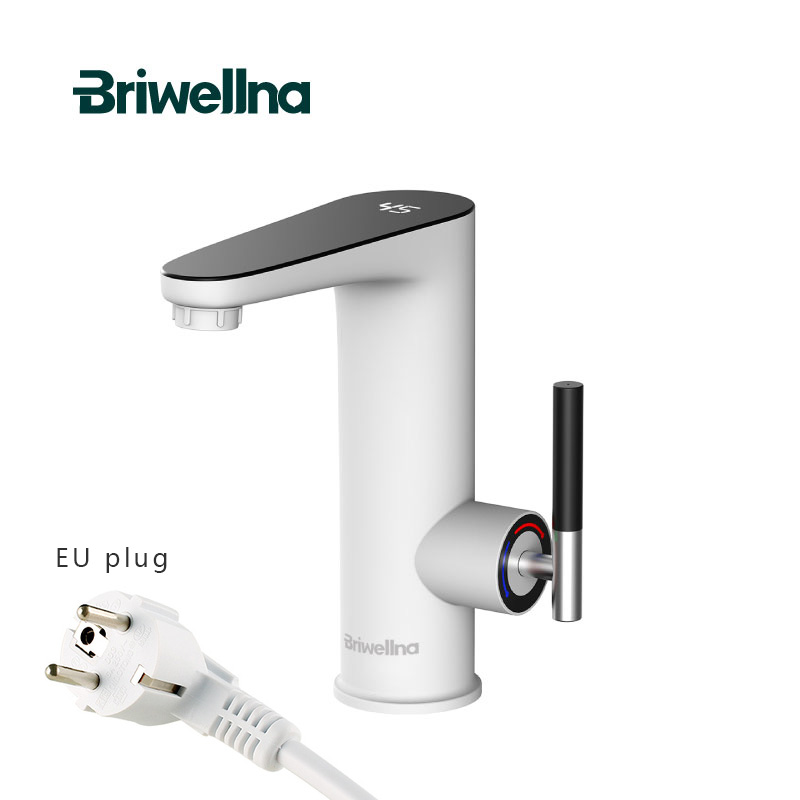 Briwellna calentador de agua eléctrico 220V grifo de cocina Geysers sin tanque grifo calentador grifo de calefacción calentadores instantáneos Robinet: Marfíl
