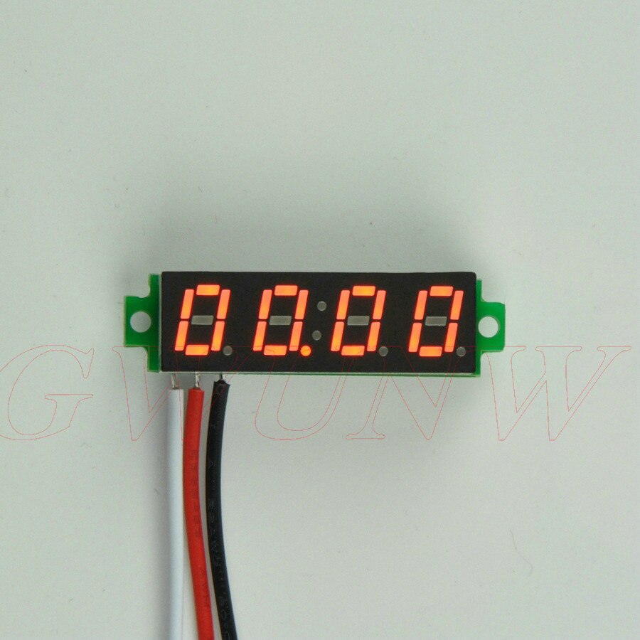 GWUNW BY428V 0.28 inch 4 bit Micro voltmeter DC 0-99.99V(100V) Voltage Tester Meter: Red