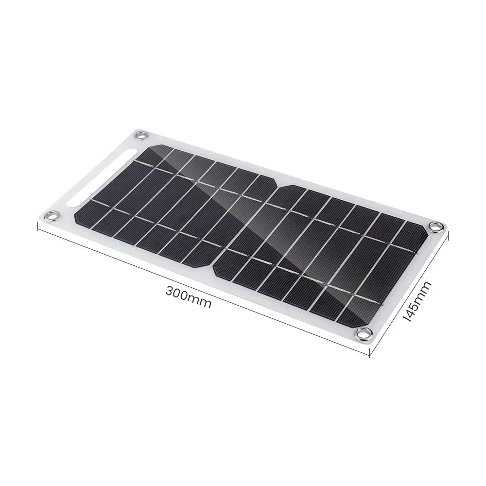 Ładowarka solarna powerbank – 5v wyjścia usb, kompatybilna z telefonami komórkowymi/padami, idealna na wędrówki i w sytuacjach awaryjnych: Default Title
