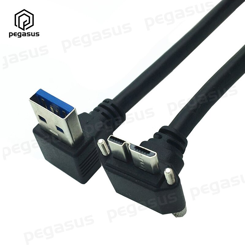 25cm USB 3.0 Micro B 90° UP Angle to USB3.0 A Male Down Angle Cable