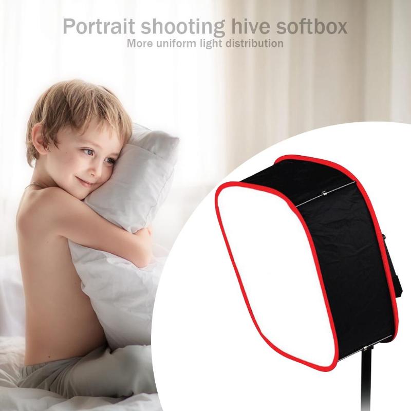 Softbox de 40x40cm, modificador de iluminación plegable portátil, accesorios para estudio fotográfico, Softbox de fotografía para Panel de luz LED