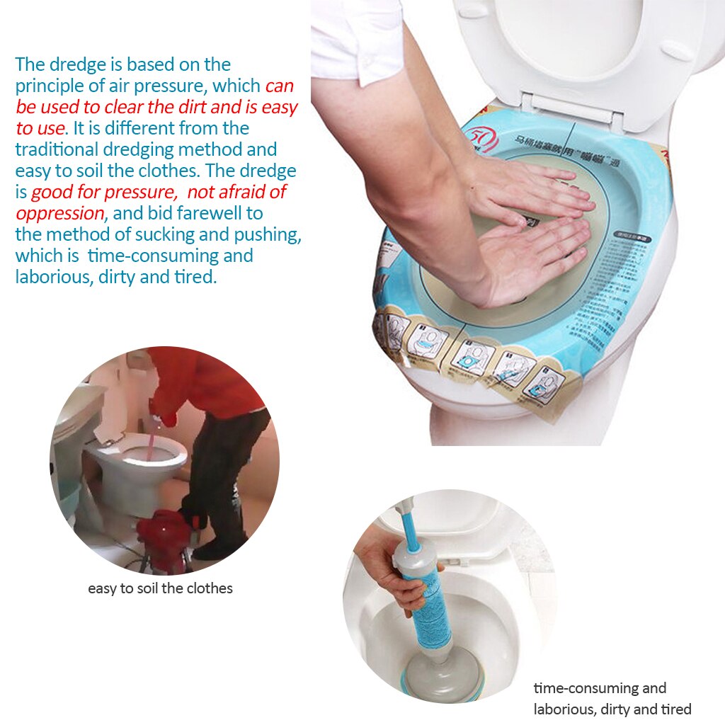 Hogedruk toiletontstoppers riooldruk ontstoppingsapparaat papiergootsteenontstopper gereedschap afvoerpijp ontstoppingsreiniger 6 stuks