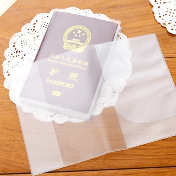 PVC Passport Cover Transparent Passport Cover Case Clear Waterproof travel document bag passport holder