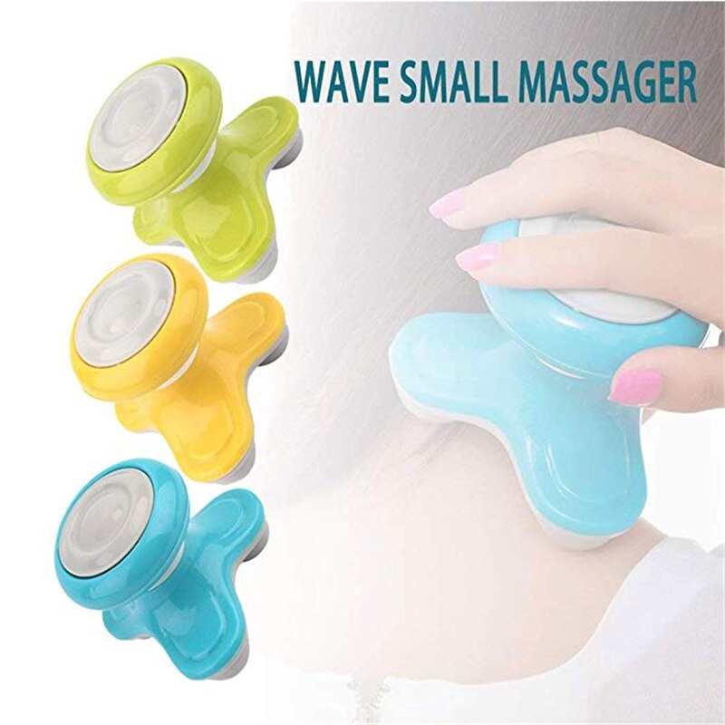 Mini Electric Handled Wave Vibrating Massager USB Battery Full Body Massage Neck Waist Back Shoulder Massage