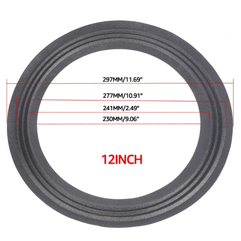 Speaker Foam Surround Edge Rings Repair Kit 2 Packs 6.5''/8''/10"/12"/15" inches DIY Speaker Surround Repair Rubber: Red