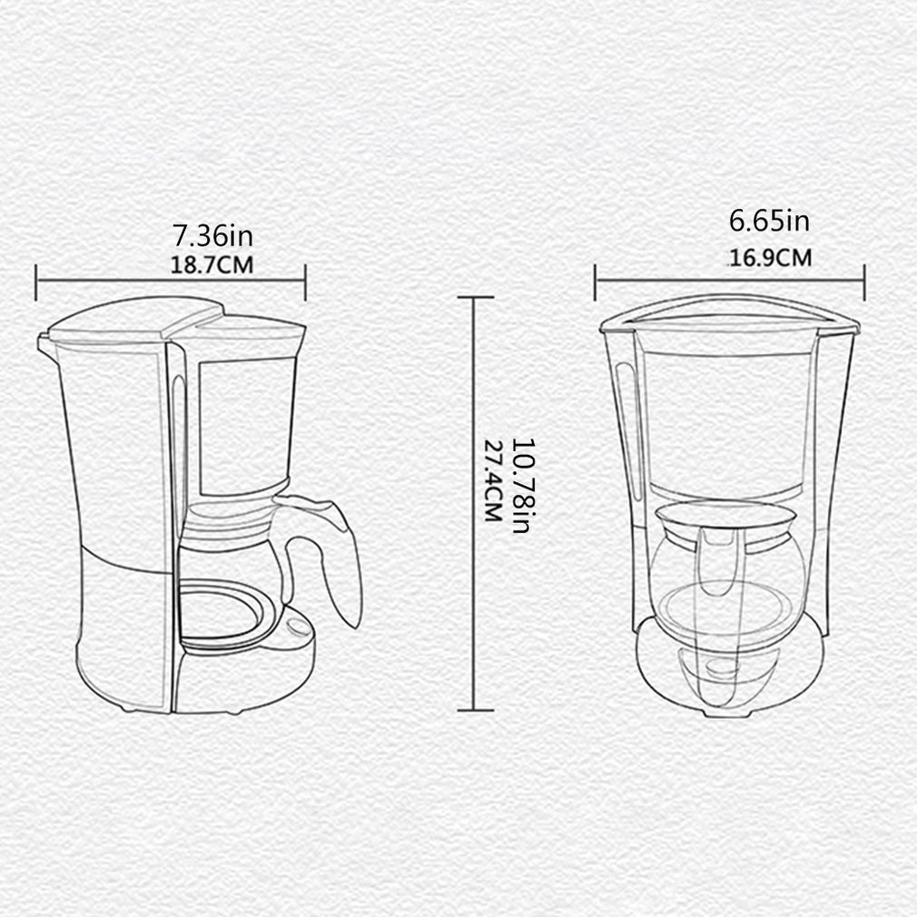 Practical Coffee Machine Household 220v Kitchen Appliances Portable Stainless Steel Automatic Coffee Machine