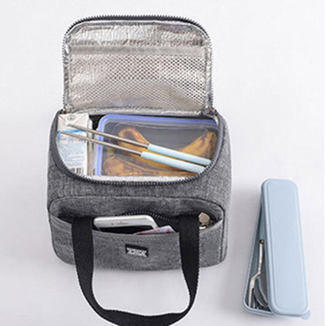 Portable Thermal Insulated Lunch Box Tote Cooler Handbag Bento Pouch Dinner Container School Food Storage Bags