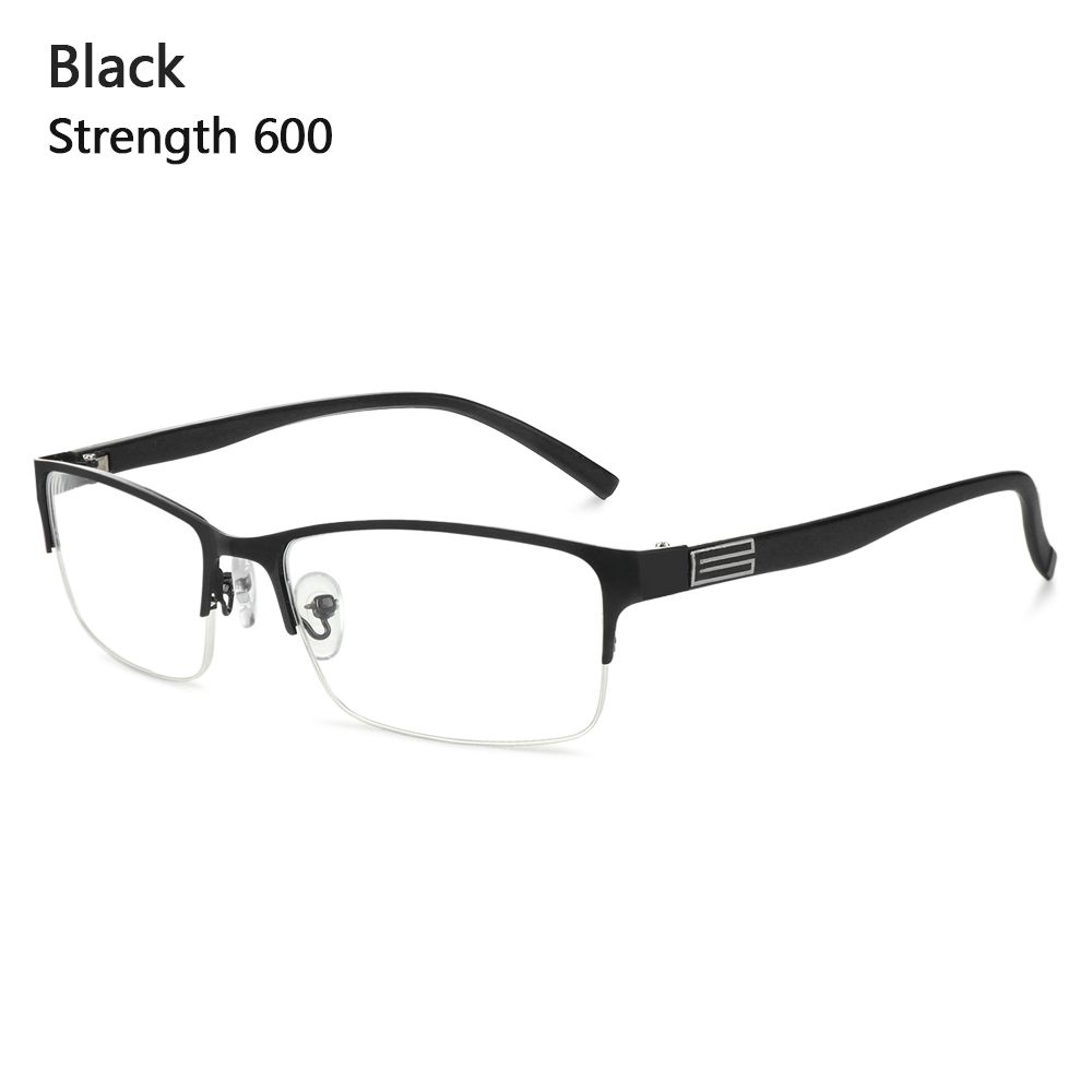 Men Square Frame Business Myopia Glasses Vintage Eye Protection Ultra Light Eyeglasses Vision Care 100~600 Diopter: WHITE / +100