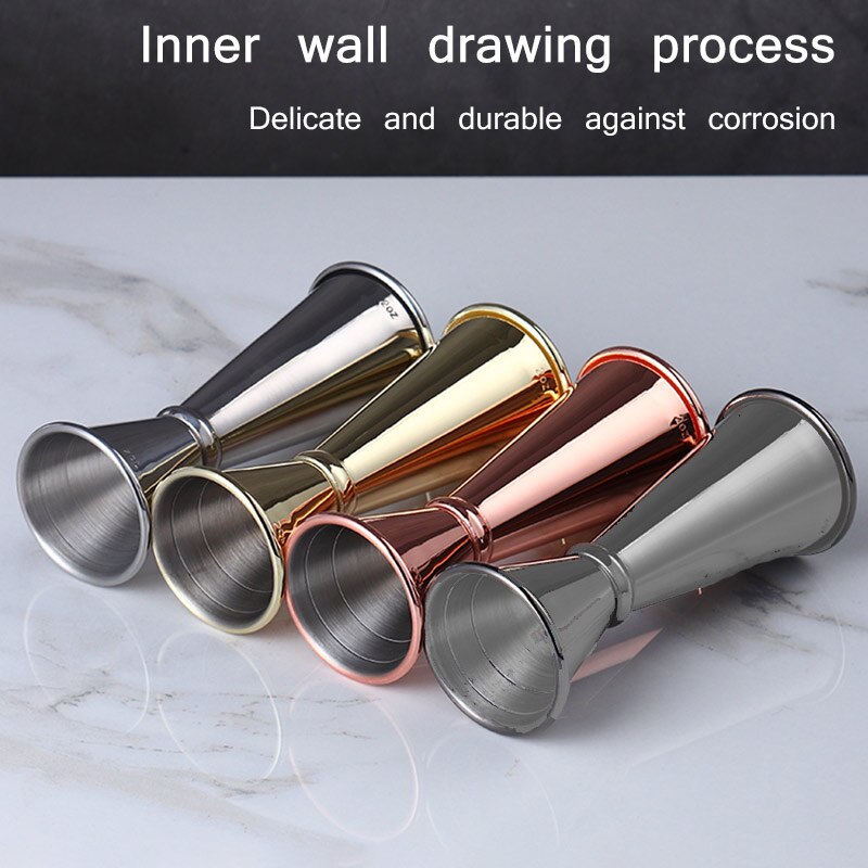 30/60ML Double Sided Cocktail Liquor Stainless Steel Measuring Cup Bartender Drink Mixer Jigger Shot Bar Measure