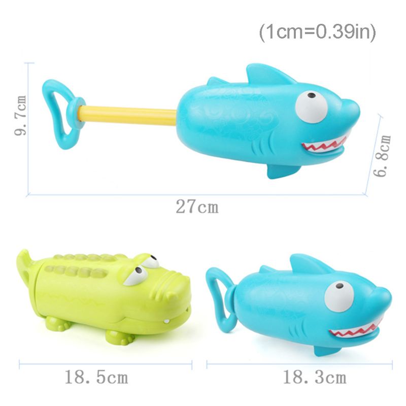 2 Stuks Shark Krokodil Vorm Zomer Water Squirt Speelgoed Spuit Blaster Outdoor Game