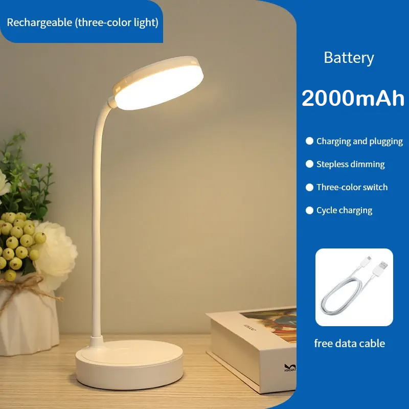 Klappbare LED-Tischlampe, USB wiederaufladbar, berühren-dimmbar, Nachtlicht, Augenschutz, 3 Modi, Leselampe für Studenten, Buch: Ursprünglich Titel