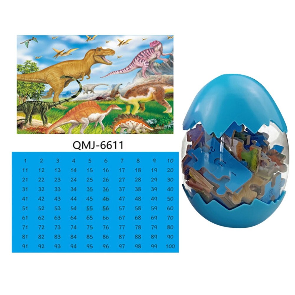 Dinosaur Puzzle Wooden Puzzles 60 Pieces Puzzles Egg Shape Jigsaw Puzzle For Kids 3 Years+dino Toys Boy Rompecabezas: K