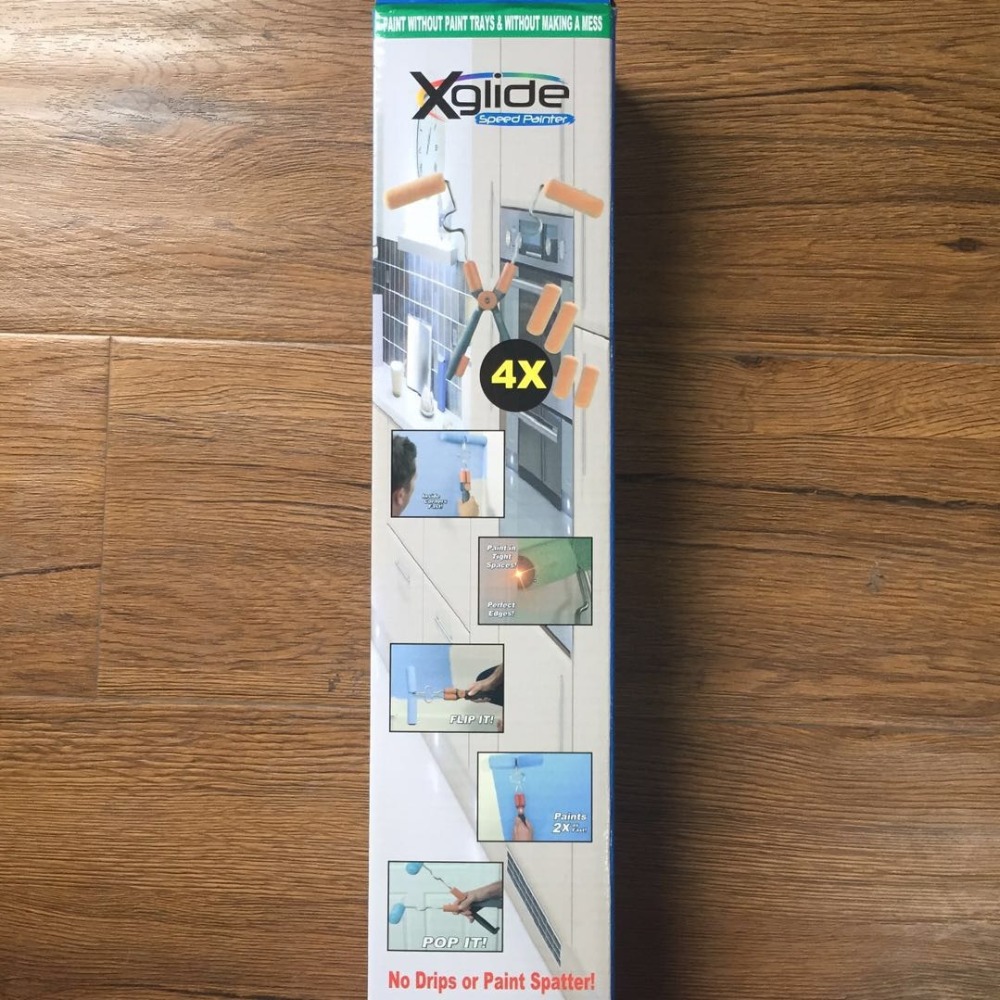 Xglide Speed Painter Double Sided Paint Roller Brush Painting Brushes Cylindrical Corner Painting Home Improvement Tools