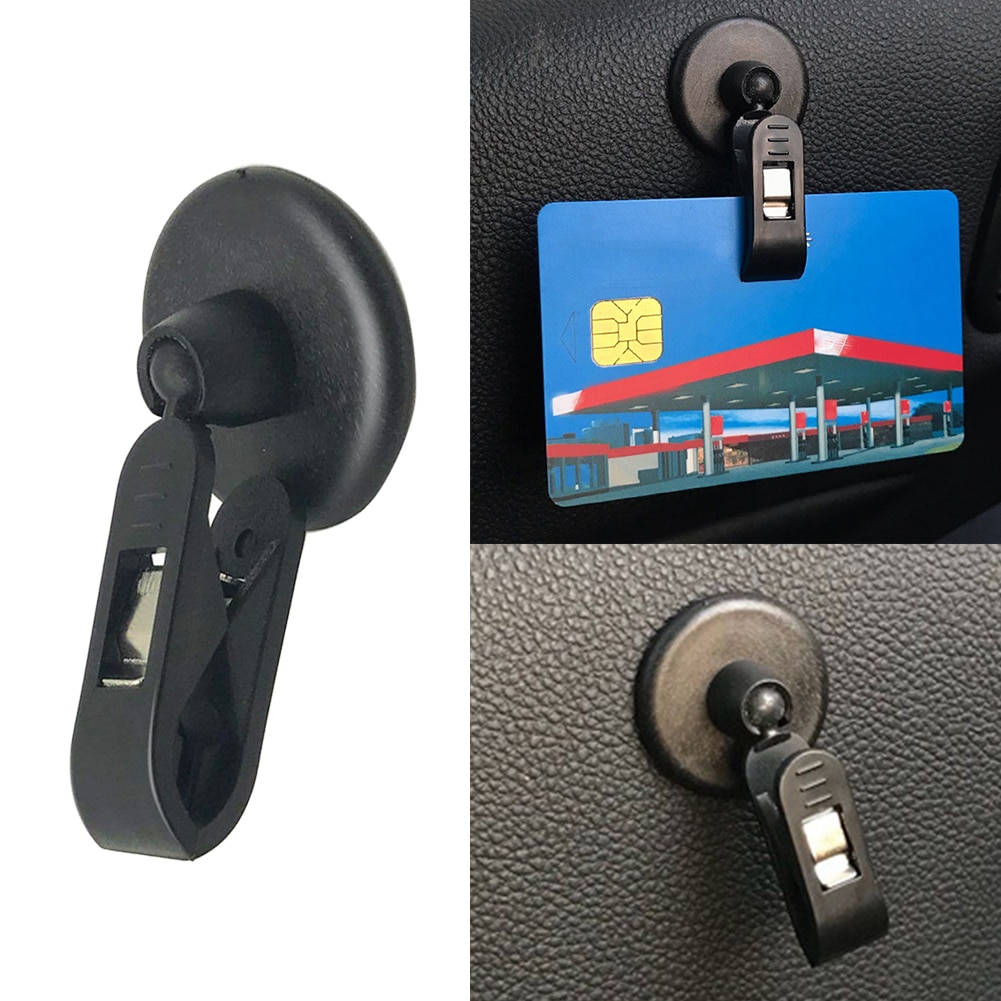 Storage Holder Card Fastener Portable Car Ticket Clip Interior Parking Auto Sticky Universal Window Mount Dashboard Organizer