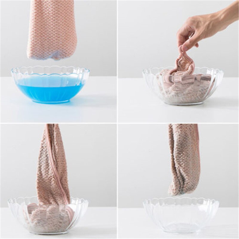 Turbante giro seco ducha de microfibra toalla para envolver el cabello secado Spa baño cabeza de HatR