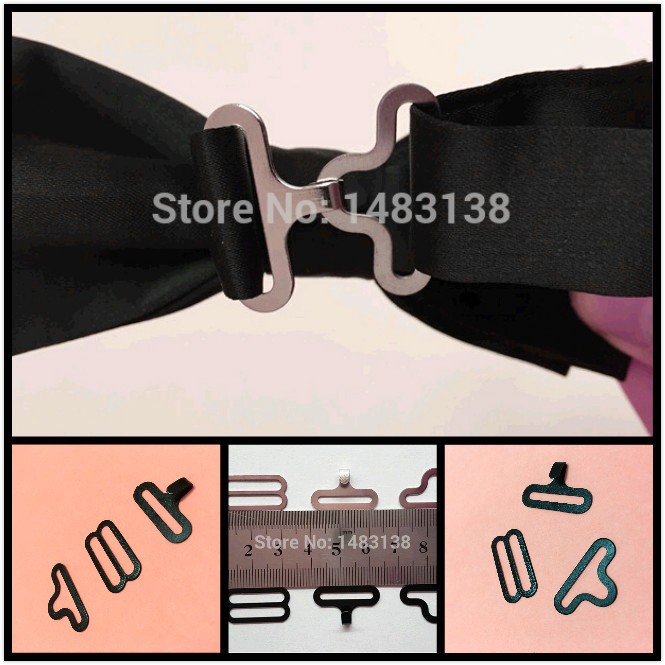 50 sets Vlinderdas Hardware Stropdas Haak Vlinderdas of Das Clips Fasteners om Verstelbare Bandjes op Vlinderdas dip
