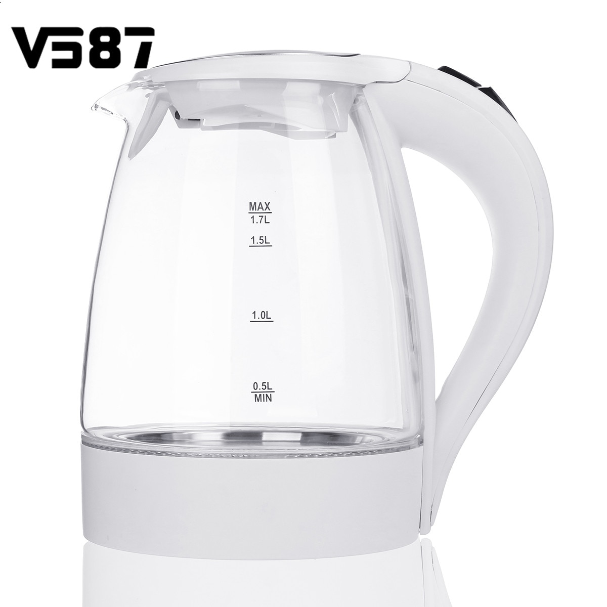 LED Illuminated Glass Electric Water Kettle Off Automatically Anti Electric Water Smart Kettle Kitchen Appliances 1.7L