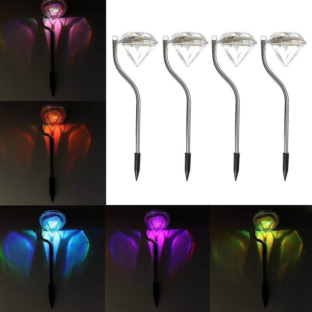 Solar led gazonlamp met rechte paal, waterdichte buitenlamp voor tuin, park, villa, pad, landschapsdecoratie, verlichting: Veranderlijk