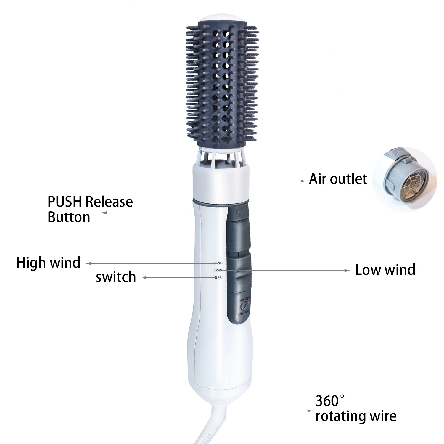 Brosse sèche-cheveux électrique multifonction 8 en 1, lisseur, bigoudi, sèche-cheveux, peigne à Air , outils de beauté