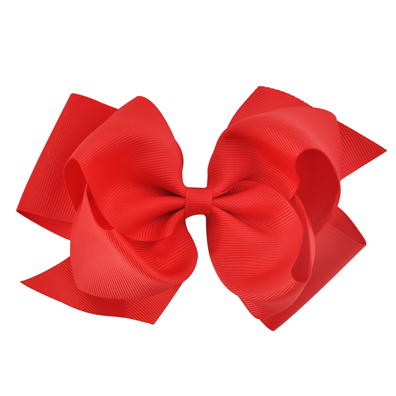 1 lazo de 6 pulgadas de doble capa, cinta de grogrén sólida, lazo para el pelo para niñas, pinzas para el pelo, accesorios para el cabello, horquillas para baile