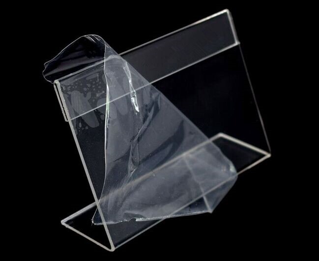 10pcs T1.3mm L label holder acrylic label price tag card display frame stand label frame table desk sign stand label holder case