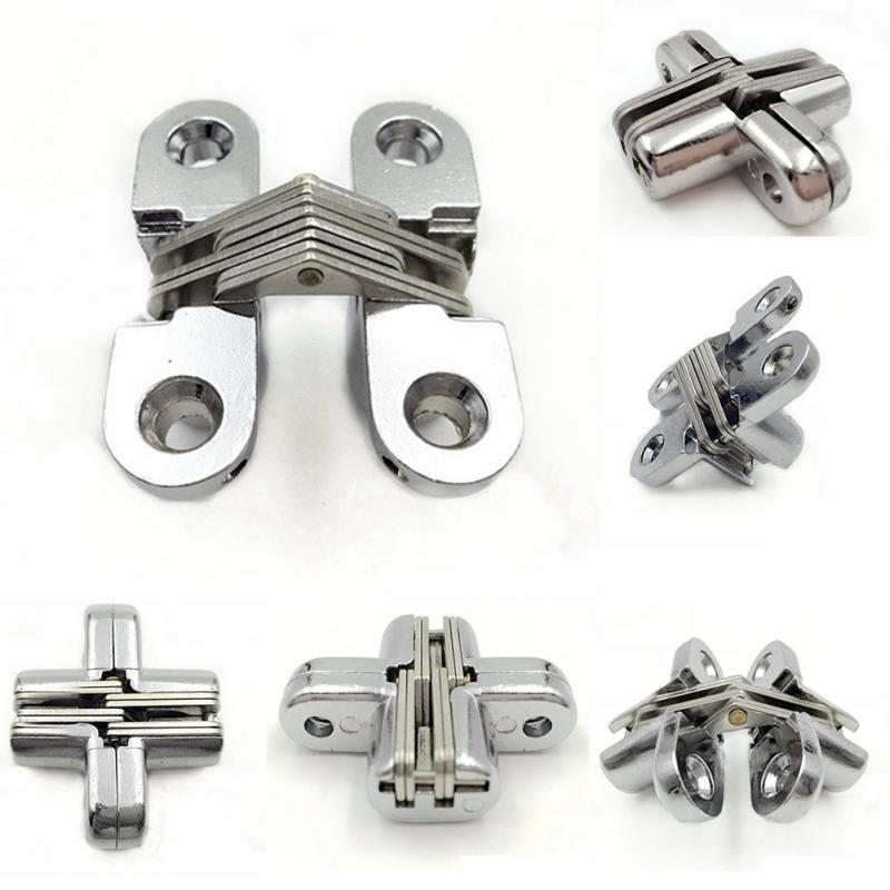 2pcs Door Hinge Stainless Steel Invisible Hinges Concealed Barrel Wooden Box Home improvement Hardware
