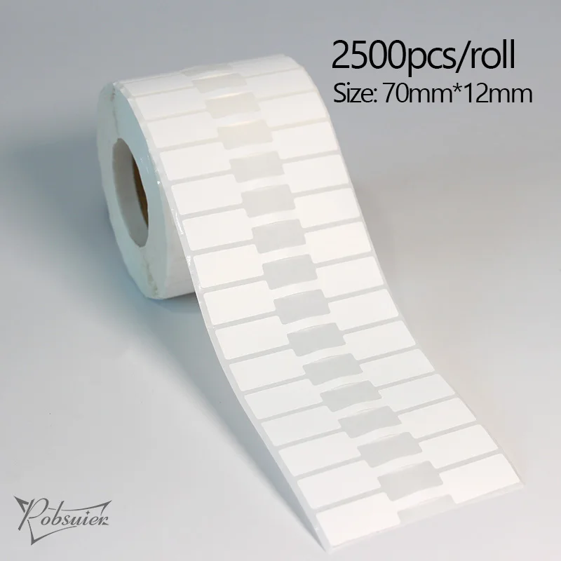 2500 Stück/Rolle selbstklebende Papieraufkleber, Schmuck-Preis-Hängeetiketten für sterben Identifizierung von Schmuckreparaturen, 70 x 12 mm: Ursprünglich Titel