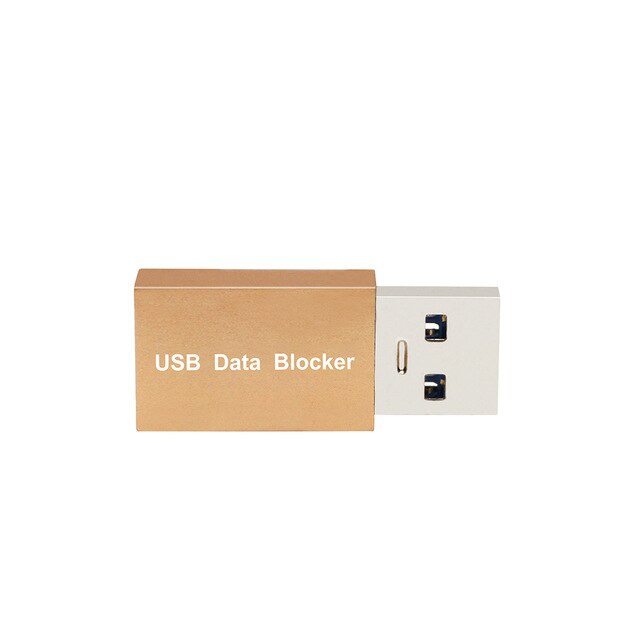 USB Data Blocker For Android ios Tablet Windows Defender Protects Phone Tablet from Public Charging Stations Privacy Secret leak: 03 Gold
