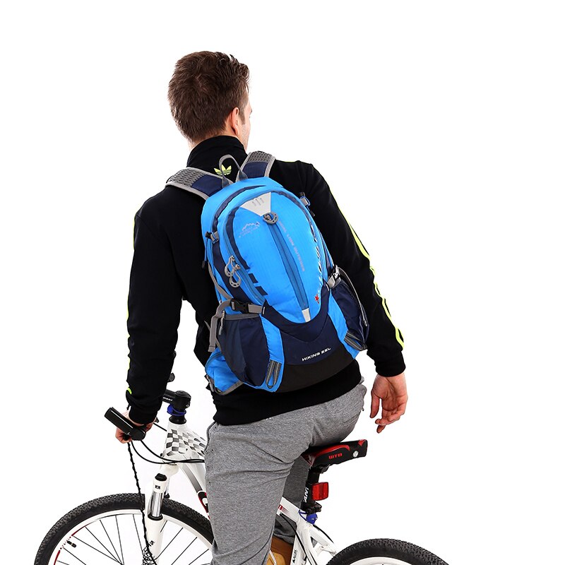 Nylon utomhusväskor 25l cykelryggsäckar män kvinnor vandring camping promenader sportryggsäck 441#