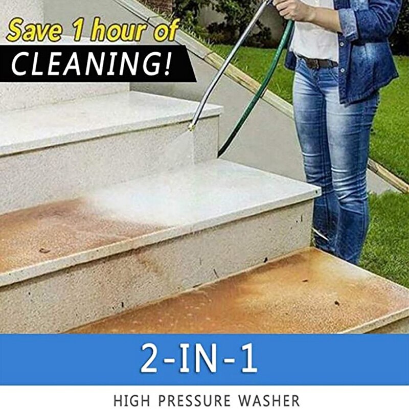 2In1 Auto Hogedrukreiniger Jet Schoon Hoge Impact Wassen Wand Waternevel Wasmachine Tuin Irrigatie Wassen Gereedschap