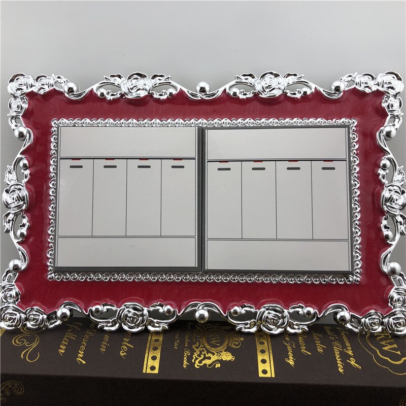 Grand autocollant rouge pour interrupteur portable, 1 pièce, commutateur carré de luxe européen, couvercle de protection pour interrupteur, accessoires de décoration pour la maison: 4043YDH