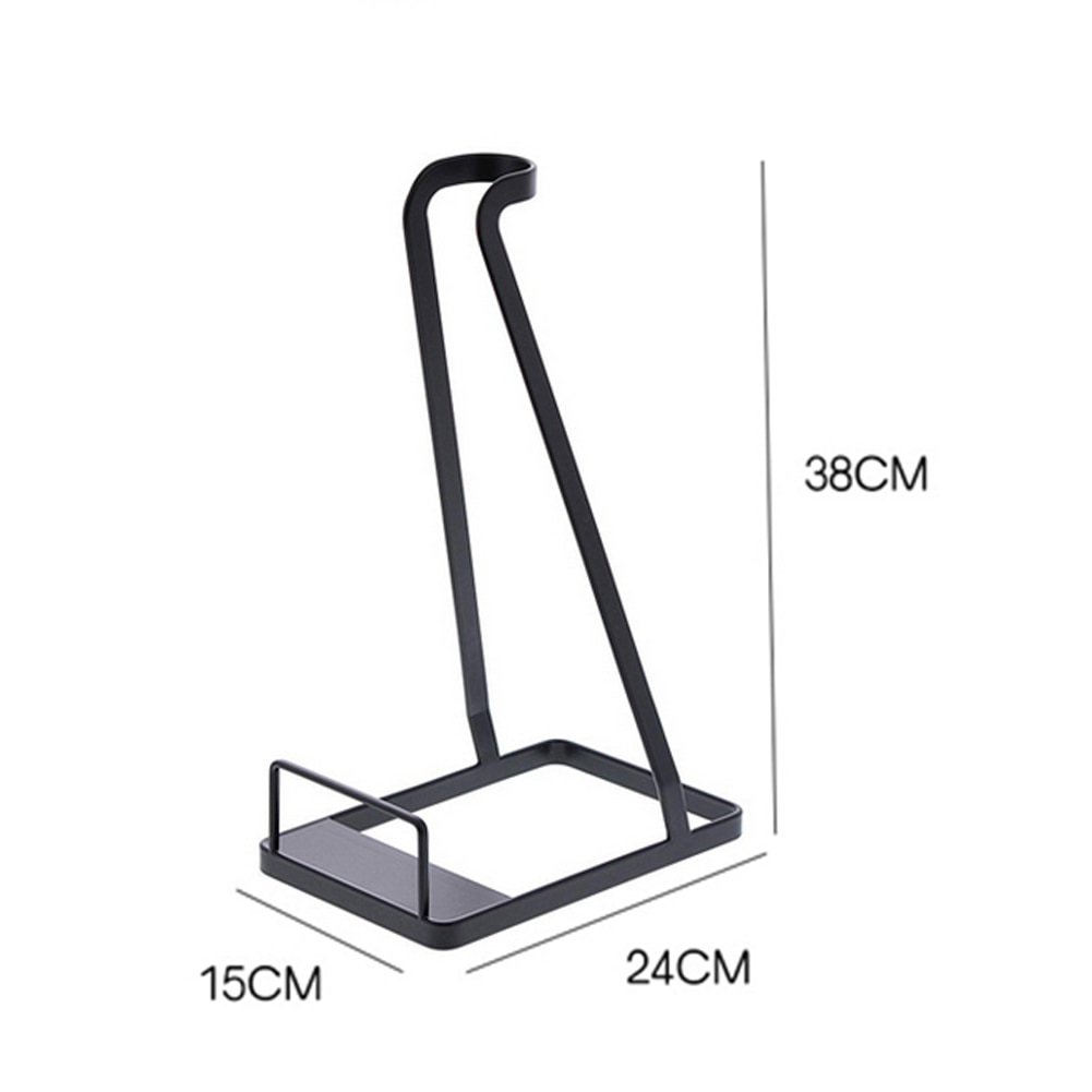 Metalen Stofzuiger Beugel Houder Vloerstandaard Opslag Brush Tool Accessoires Kast Kleding Glas Mok Plank Hanger: Black