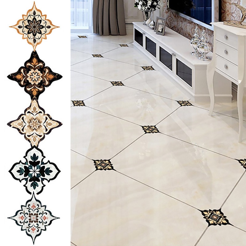 21 pçs/set auto adesivo pvc telha cerâmica adesivos à prova dwaterproof água arte diagonal piso adesivos casa cozinha sala de estar decoração