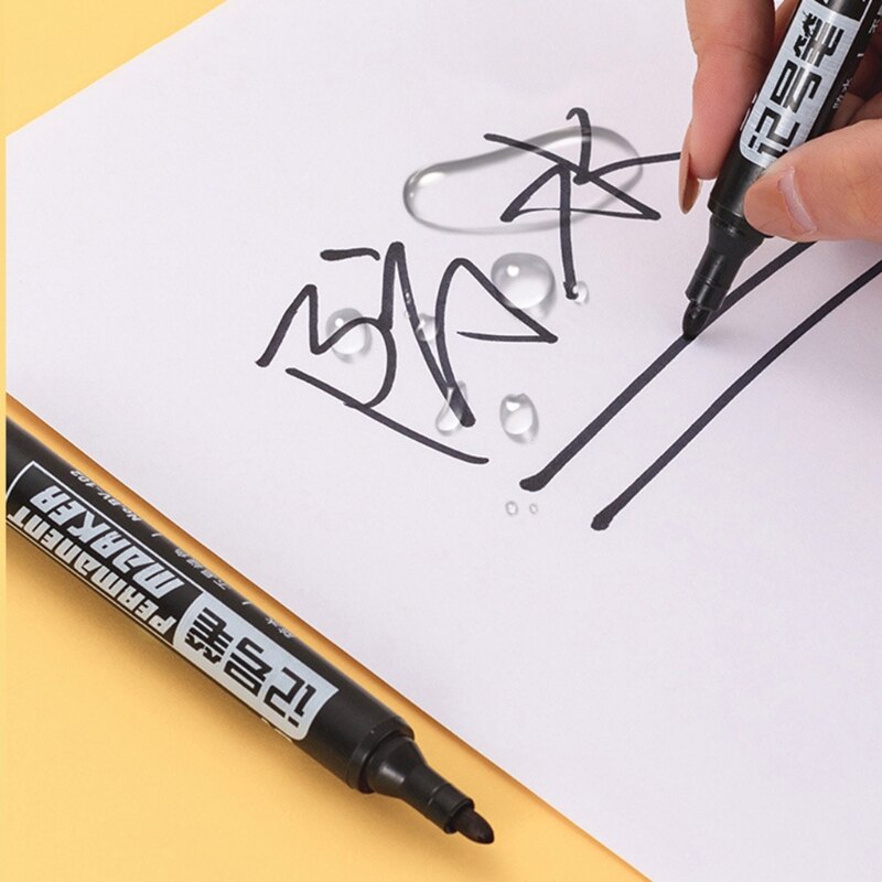Marqueurs étanches à l&#39;huile, 10 pièces, à base de croquis, stylos de dessin, fournitures artistiques, stylo de peinture de styliste, outils d&#39;écriture