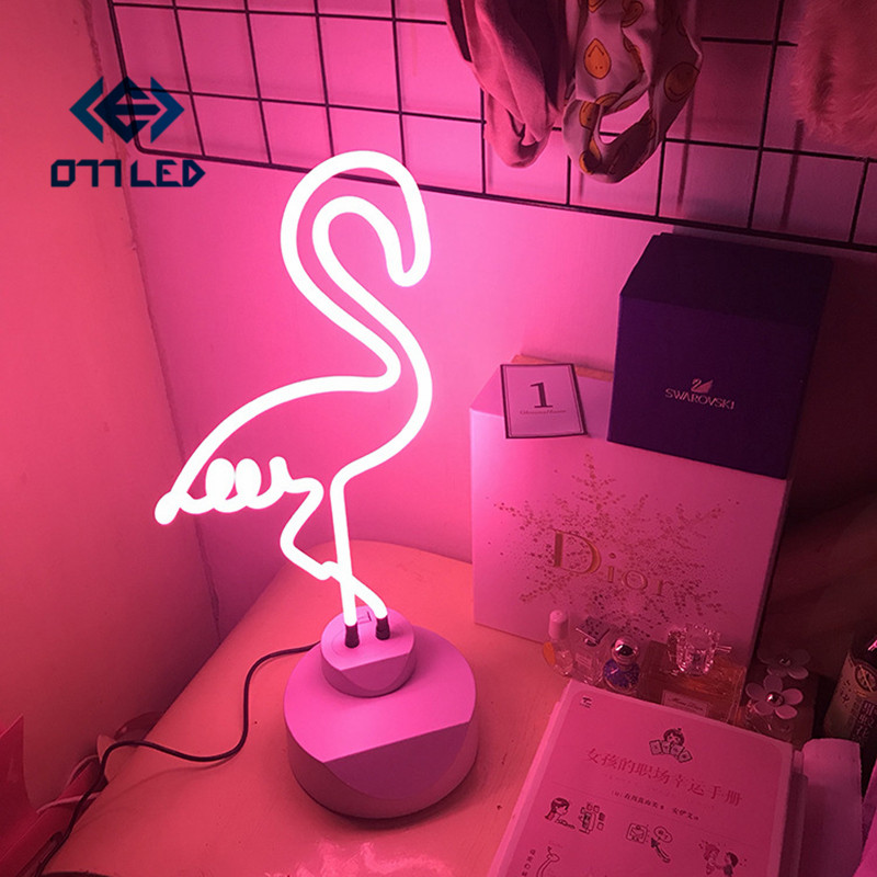 Neon Neon Sign Decoratie Led Nachtlampje Cloud Rainbow Flamingo Vorm Kleurrijke Bureaulamp Voor Indoor Bruiloft Verlichting